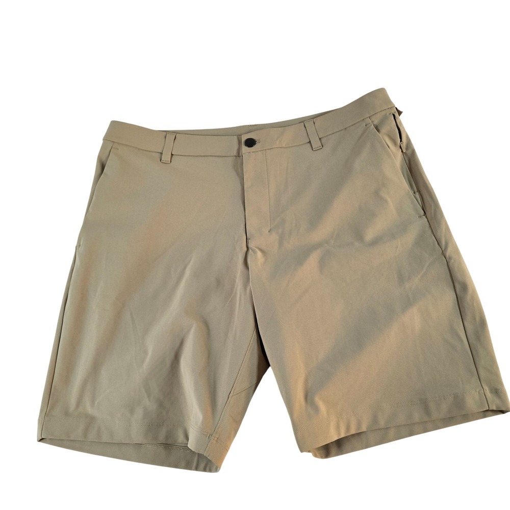 Lululemon Commission Golf Shorts Mens 36 Khaki Tan LM7AWQS Stretch Performance